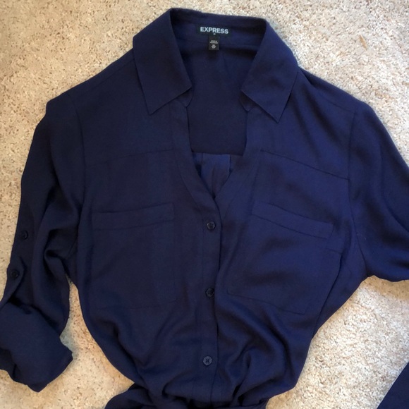 V-neck bottom down tie dress from Express - Picture 2 of 2